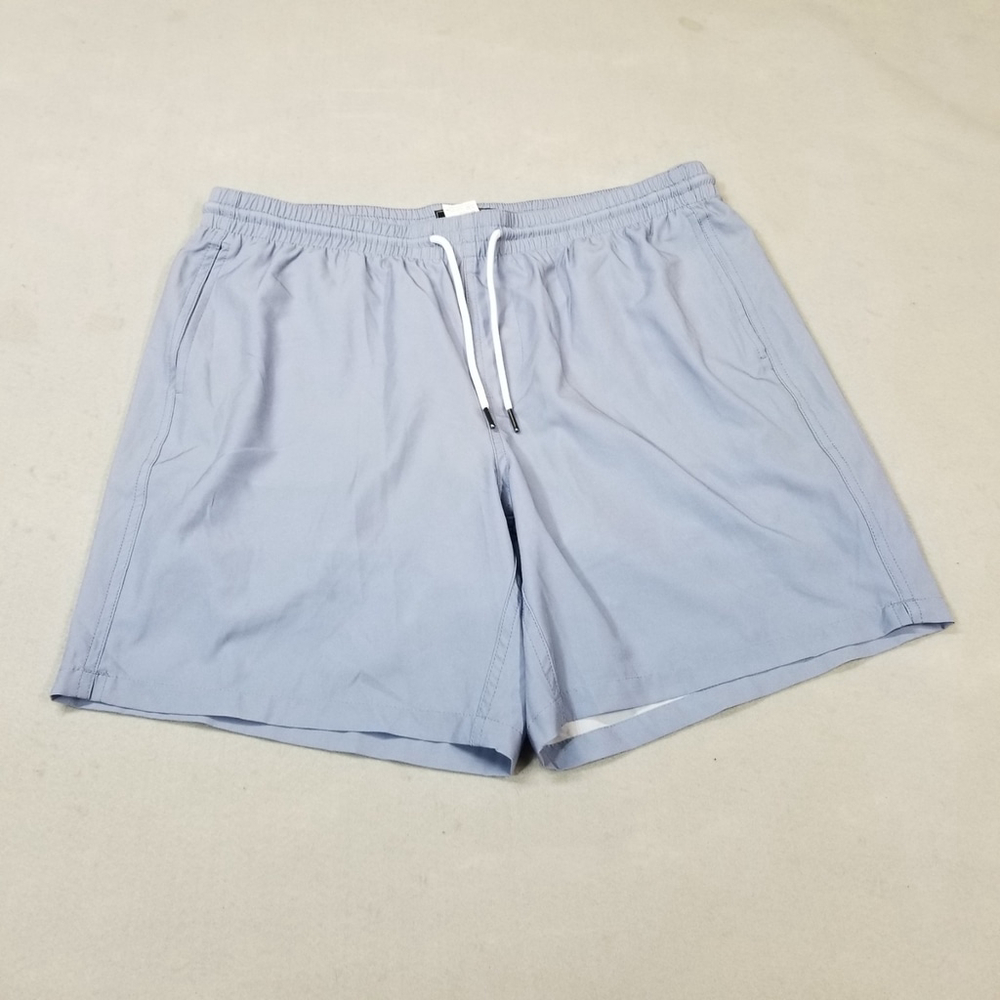 SurfCuz Swim Trunks Mens Size XL Blue Lined Compression Elastic Waist Shorts